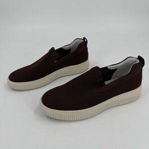Sofft Slip On Sneakers Mens 9M Burgundy Knit Casual Comfort Shoes